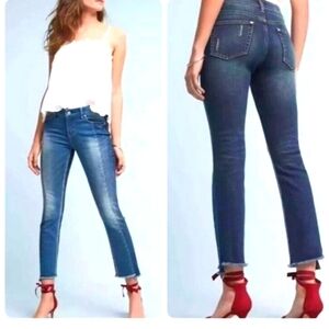 Pilcro and the Letterpress Blue Cropped Ankle Jeans